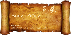 Patala Génia névjegykártya
